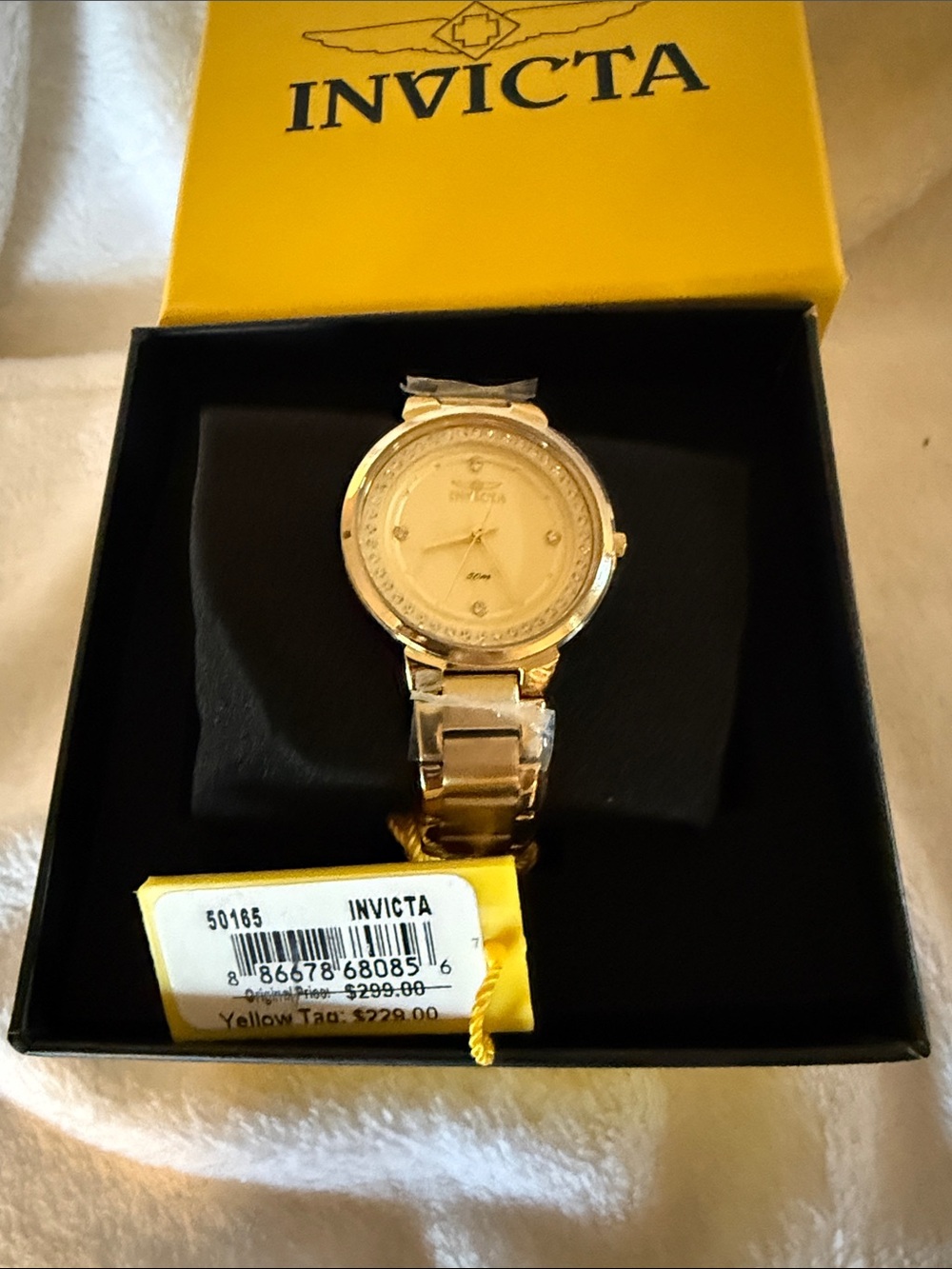 Invicta Gold and Cream Ladies Bracelet Watch